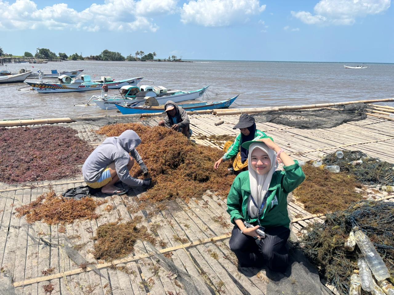 Dari Lapangan ke Data: Mahasiswa KKN UIN Alauddin Makassar Turun Temui Pembudidaya Rumput Laut, Dukung Progres Blue Carbon Kelurahan Lembang